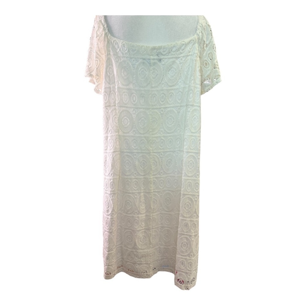 Active Seller!!! Roz + Ali woman Cream Lace Dress plus size 2X